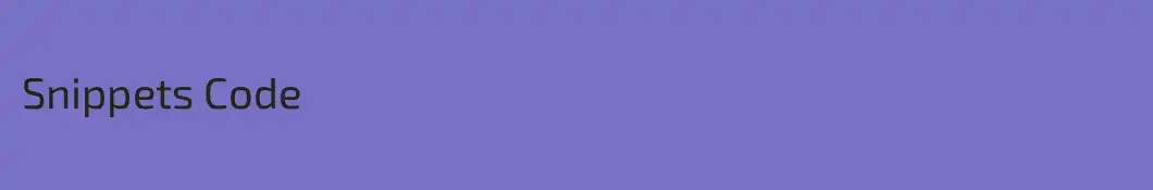 Snippets Code